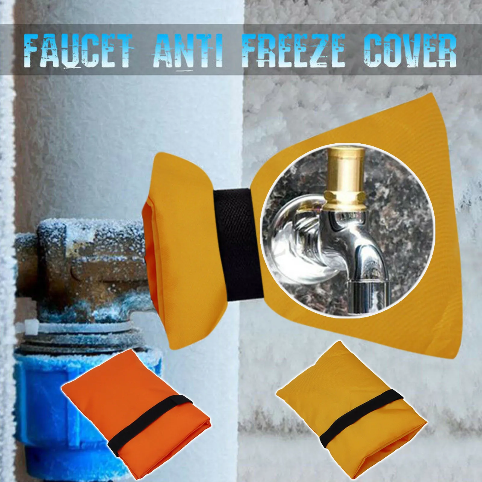 

2pc Faucet Cover Faucet Freeze Socks For Protection Faucet Winter Outdoor Normal Use 2021 New Years