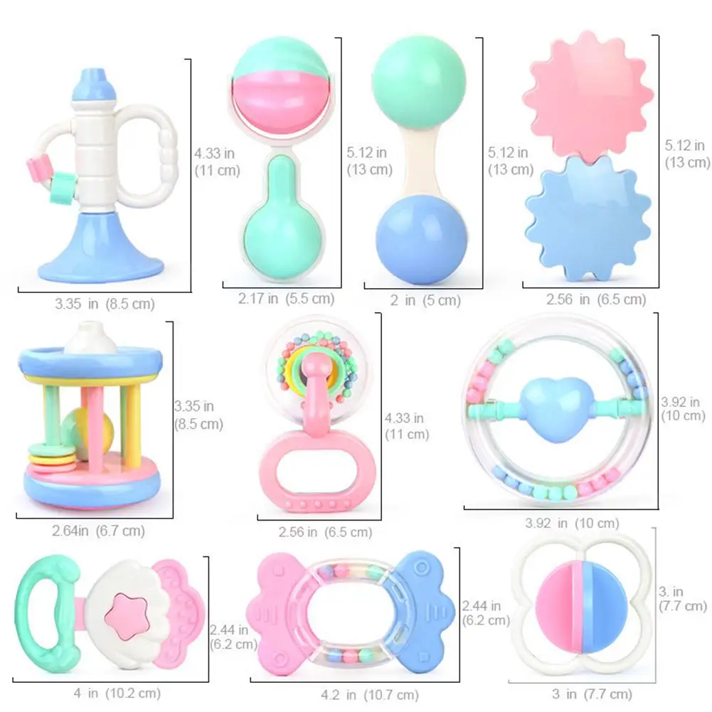

Teethers Colorful Baby Hand Graping Shake BB Device Rattle Teether Developmental Toy Toddler Toys Hand Rattle Toy
