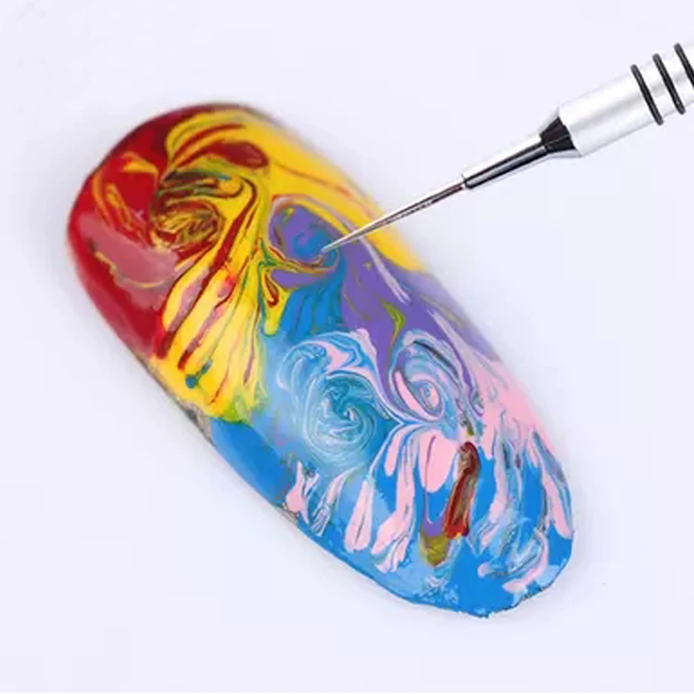 

BQAN Professional Nail DIY Dotting Pen Aluminum Handle for UV Gel Beauty Nail Art Design Painting Drawing Brush Manicure Tool