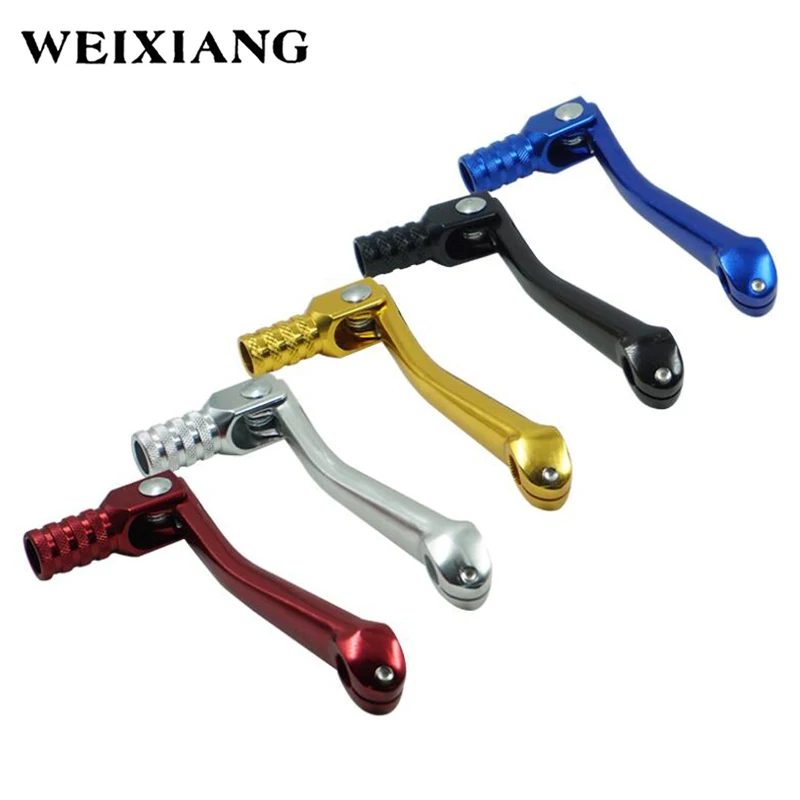 Универсальный складной алюминиевый рычаг переключения передач для мотоцикла 10-11 мм, подходит для 50/110/125/150/250cc квадроциклов, кроссовых велосипедов, питбайков