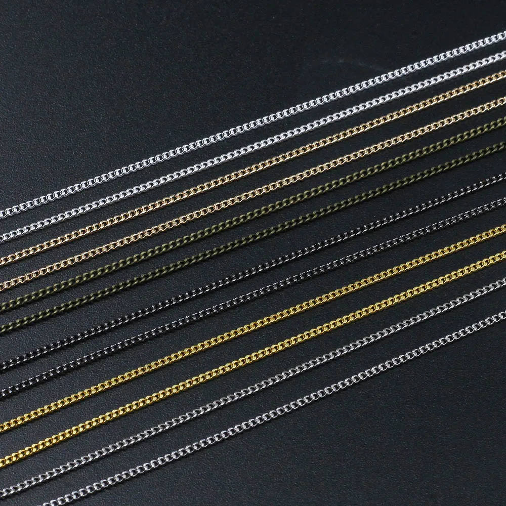 Цепочки 5 10 м/лот с золотым родиевым покрытием для ожерелья сделай сам латунные