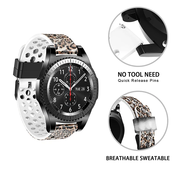 Сменные спортивные ремешки для Samsung Gear Аксессуары Sport SmartWatch 8 цветов пряжка умные
