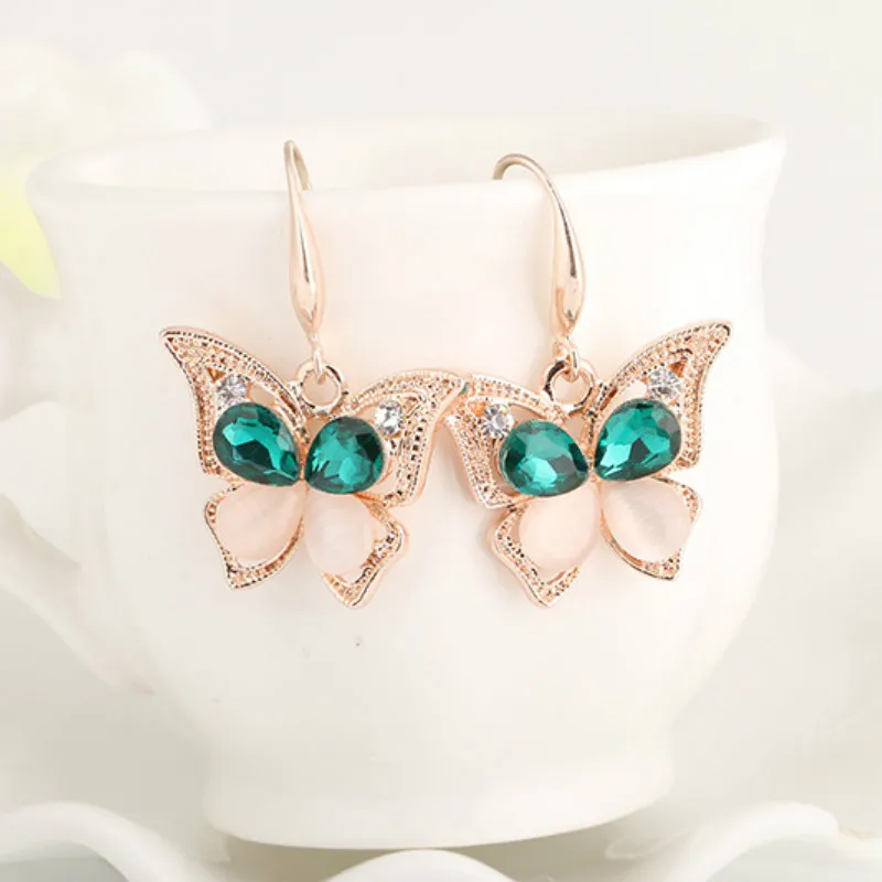 Ювелирные наборы в стиле ретро с кристаллами и бабочками подвеска из серебра 925