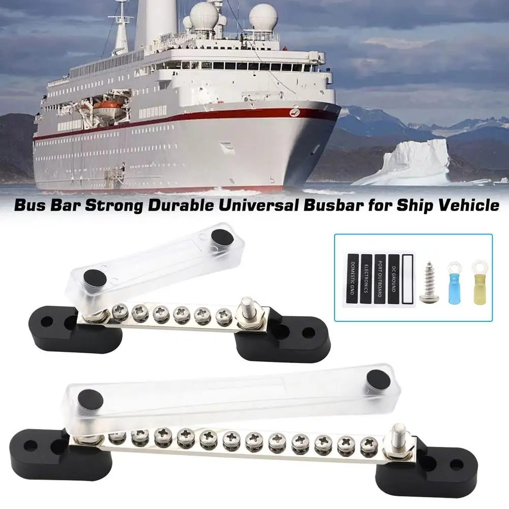 

6-digit/12-digit Single Bus Bus Bar 100A+ With Transparent Cover Identification Label And Heat Shrinkable Tube Terminal Block