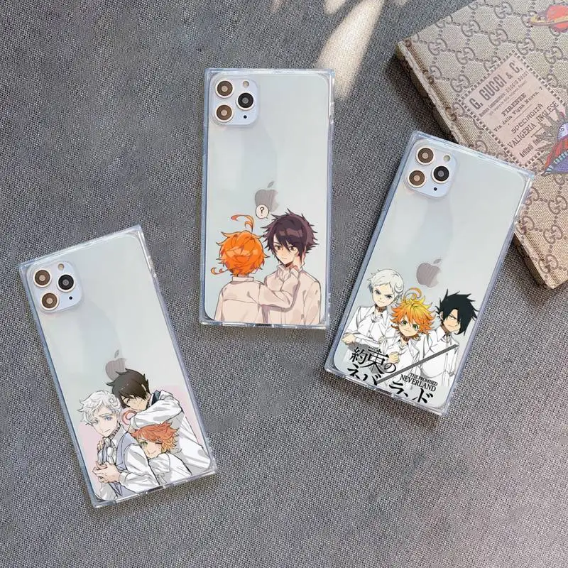 

The Promised Neverland Japan anime Phone Case Transparent for iPhone 7 8 11 12 se 2020 mini pro X XS XR MAX Plus