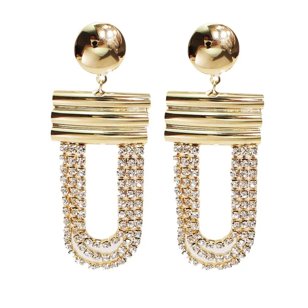 MANILAI сплав стразы висячие серьги Женские Ювелирные изделия металлические