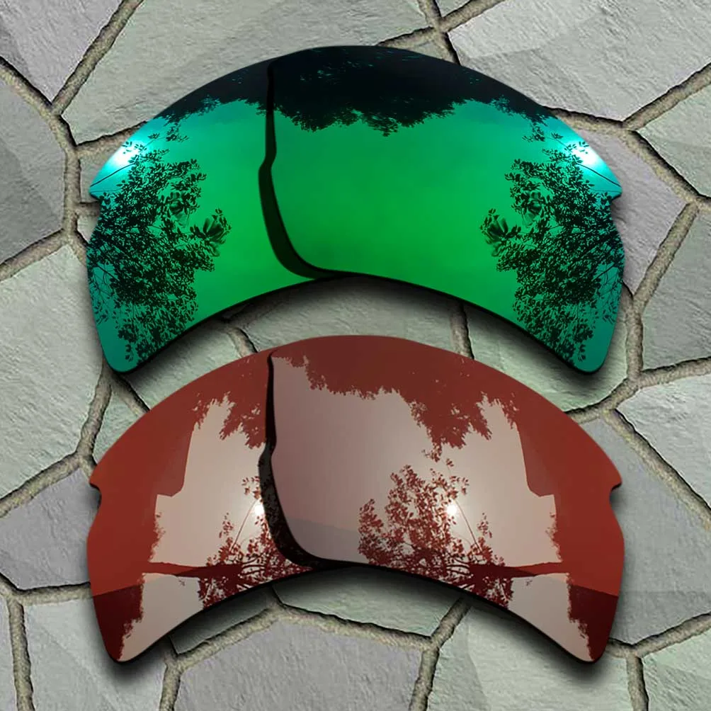 

Green Mirrored&Brown Polarized Replacement Lenses for Flak 2.0 XL Frame 100% UVA & UVB
