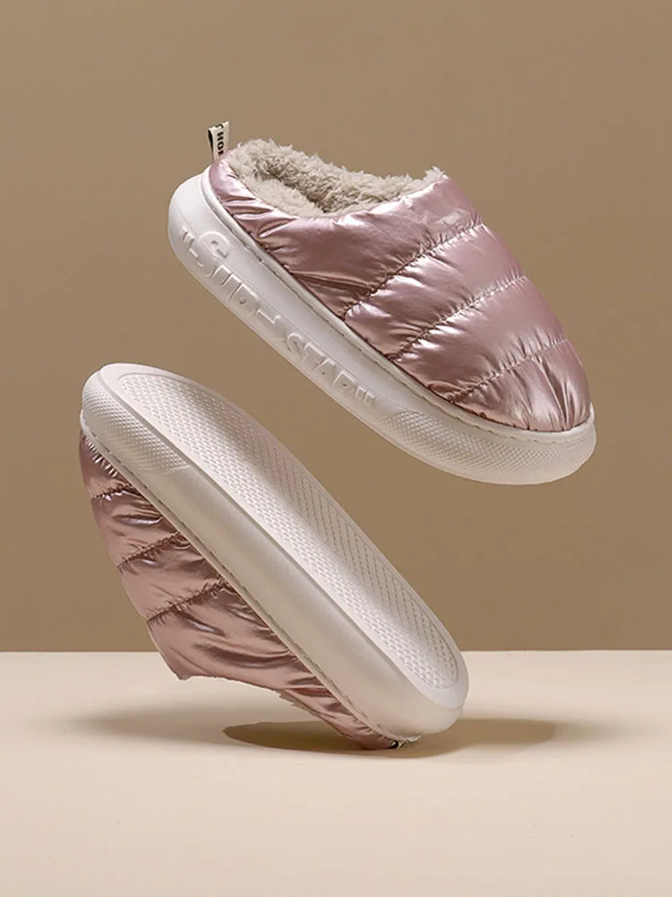 Новинка 2021 Осенние хлопковые тапочки унисекс теплая Домашняя обувь однотонные