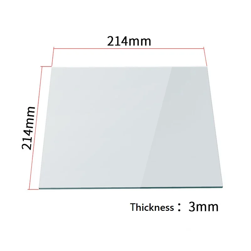 RAMPS 3D-принтер с подогревом квадратной кровати 214x21 4 мм боросиликатное закаленное
