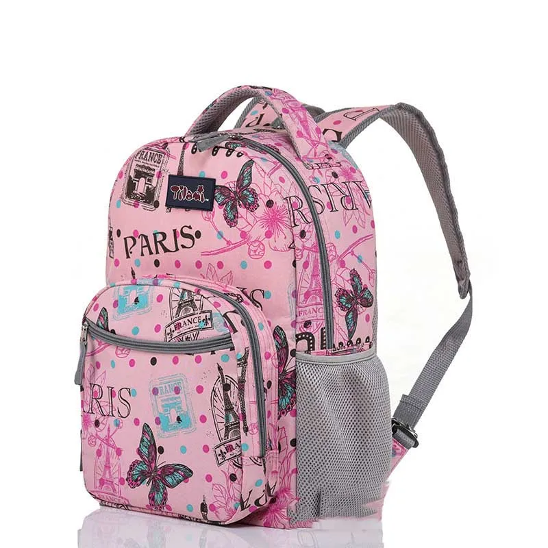 Детские школьные ранцы для мальчиков и девочек рюкзак с рисунком бабочки