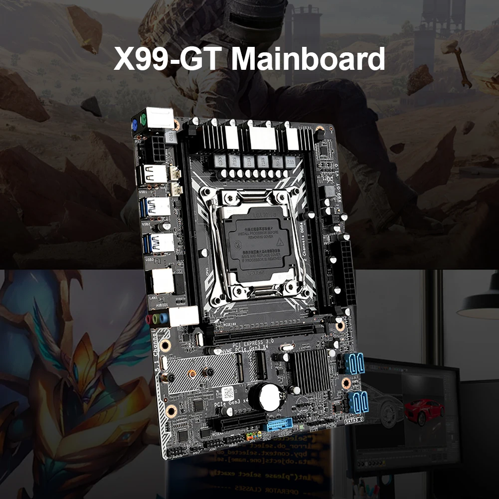 

Комплект материнской платы X99 GT для компьютера, 2021 каналов, 64 ГБ, DDR4, Intel LGA 2011, V3, V4, процессор DDR4, слот, поддержка Wi-Fi