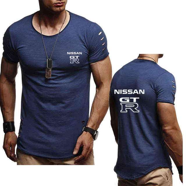 Мужская хлопковая футболка с коротким рукавом круглым вырезом и принтом