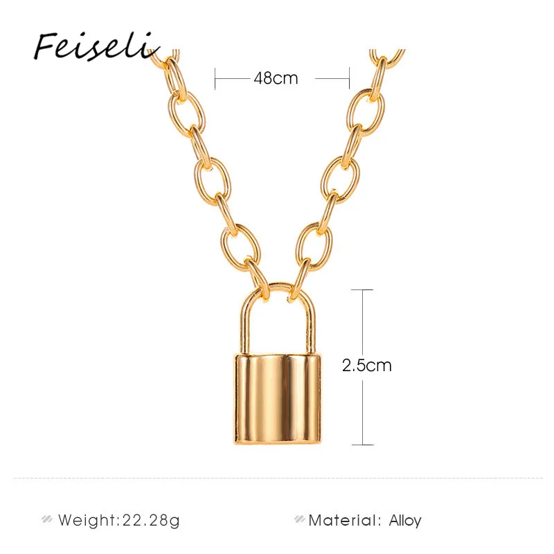 Feiseli креативная Серебряная Золотая Короткая подвеска &quotзамок&quot для женщин