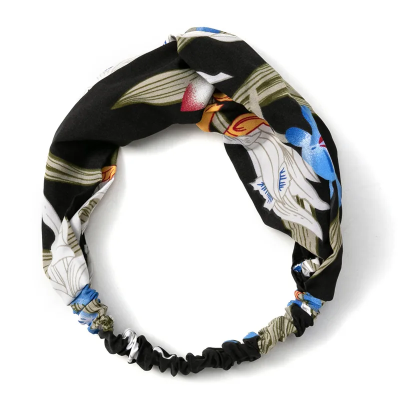 

2021 New Design Fashion Women Summer Style Headbands Bohemian Girl Cross Turban Bandage Bandanas Hairbands Hair Accessories