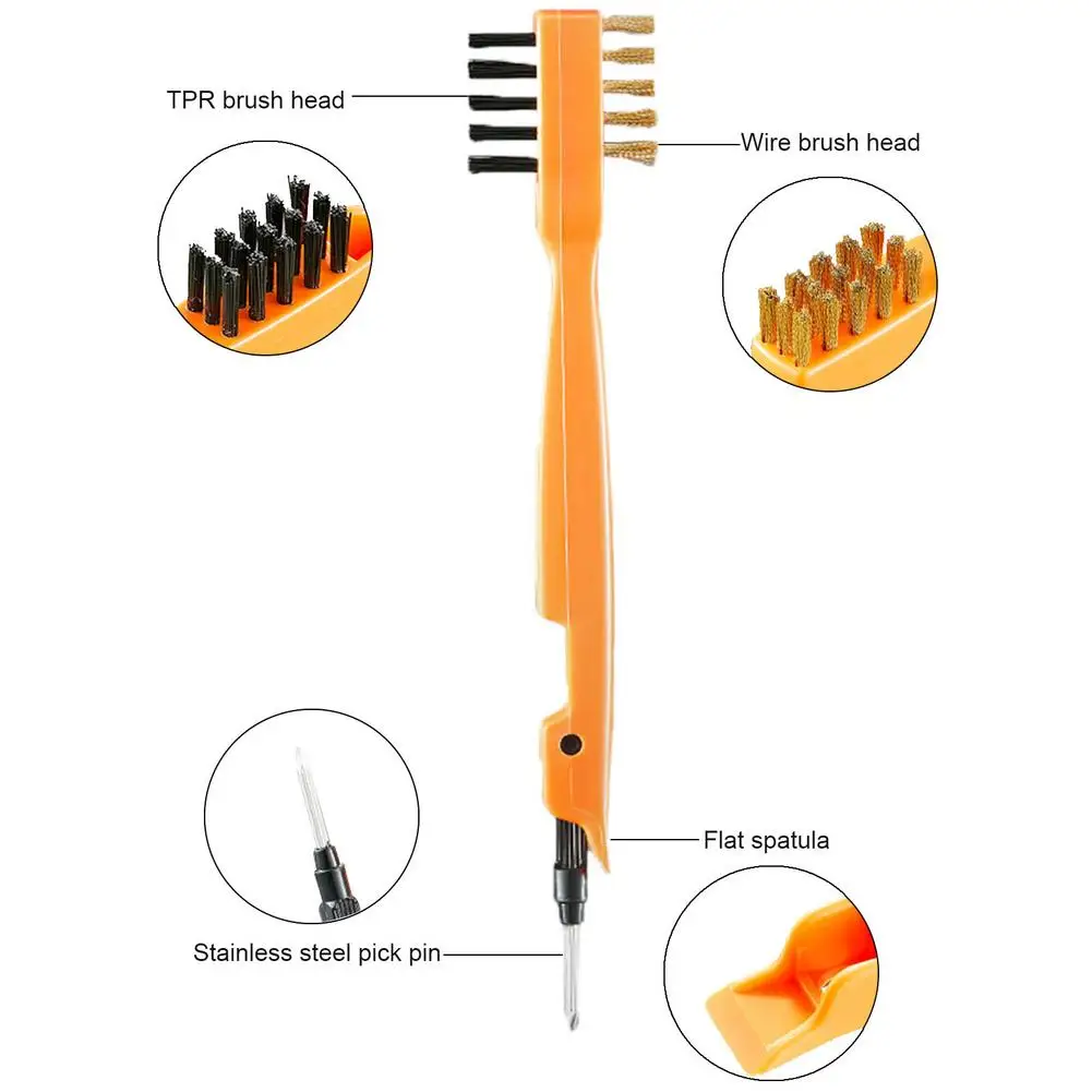 Щетка для чистки кухонной варочной панели плита с двумя головками зеркальная