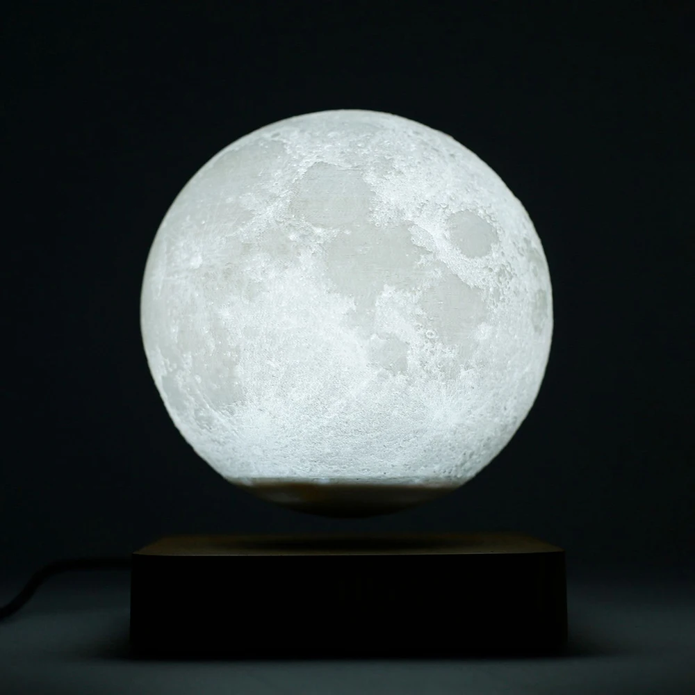 구매 참신한 자기 부상 달 램프 LED 3D 공중 부양 야간 조명, 터치 컨트롤 어린이 방 장식 선물 플로팅 테이블 램프