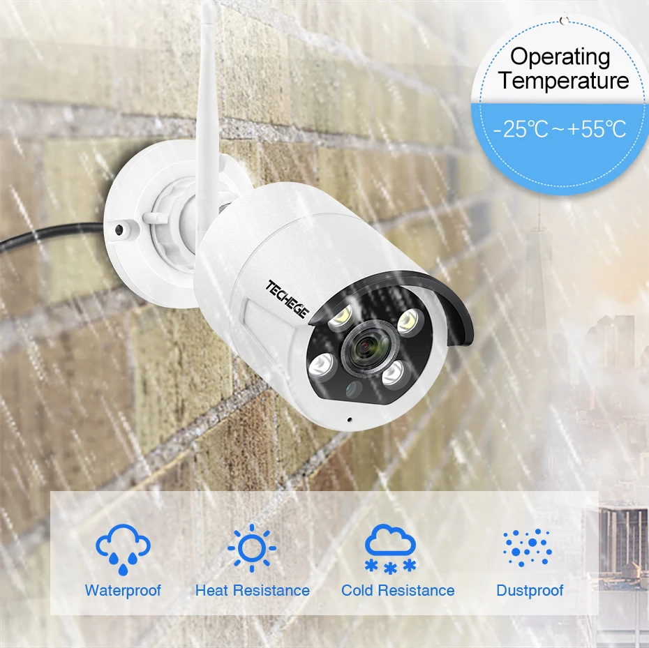 Techege мини 1280*720 P WI-FI IP Камера аудио Водонепроницаемый HD сети 1.0MP Wi-Fi камера Nignt видения и беспроводной камера yoosee
