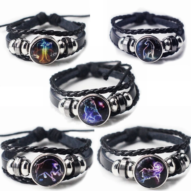 Компилятивный Браслет двенадцать созвездий многослойный Плетеный звезда