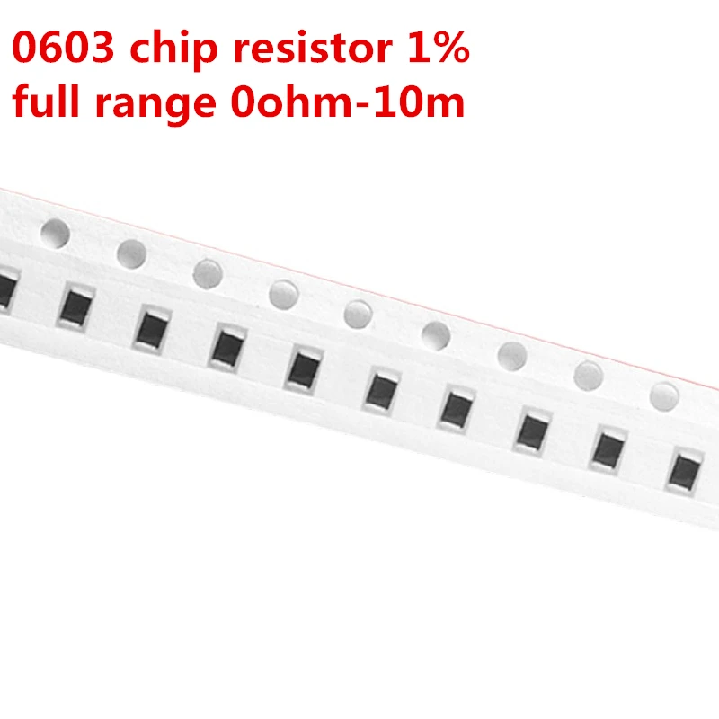 100 шт. резисторов чип SMD 0603 1% 1/10 Вт сопротивления 0 Ом ~ 10 МОм 0Р 1К 4,7К 4К7 10К 100К 1 10 100 220 330 1Р 10Р 100Р 330Р включенных.