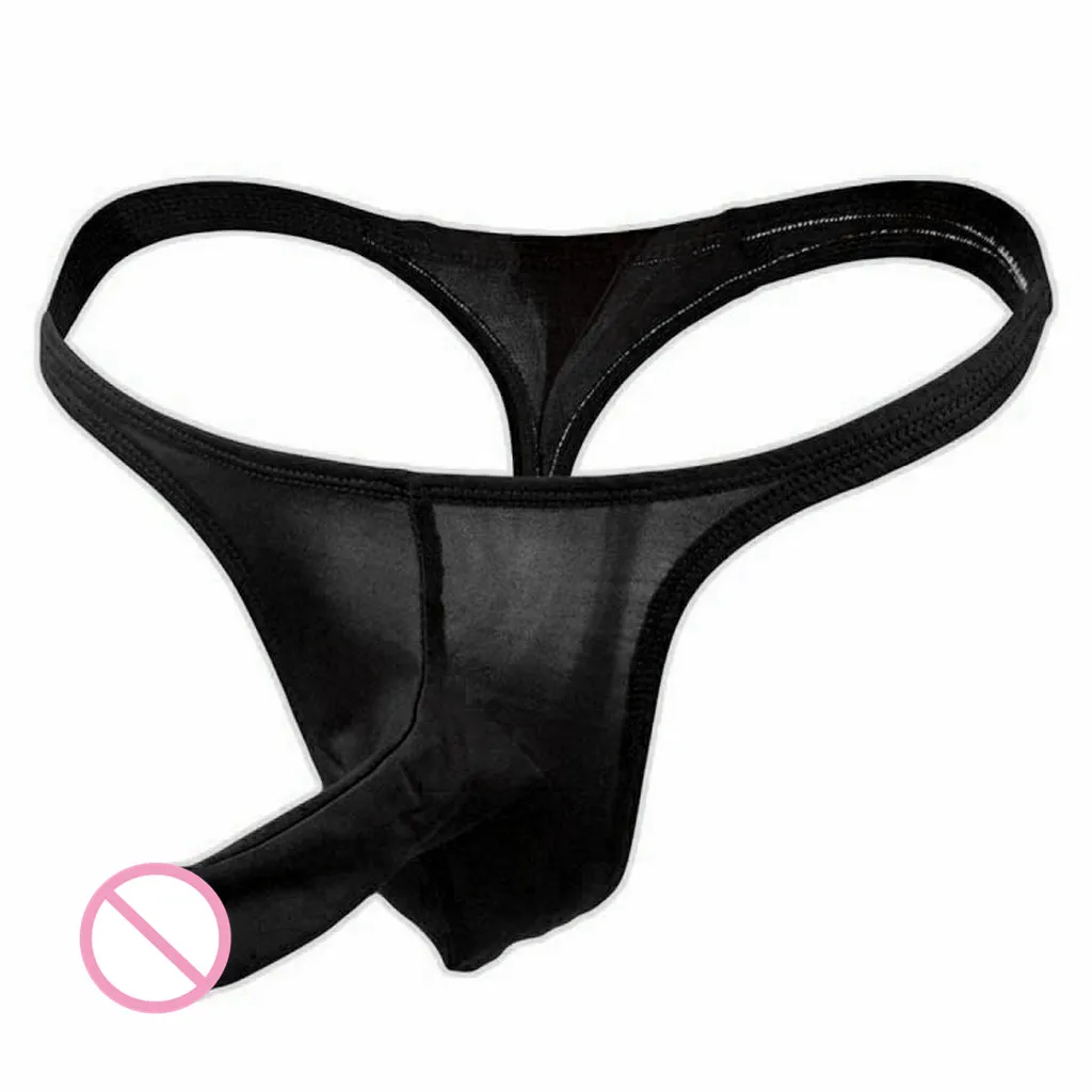 

Sexy Men's Underwear Solid Color G-string Breathable Soft T-back Micro Thong Low Waist Seamless Lingerie Cuecas Masculinas 2021