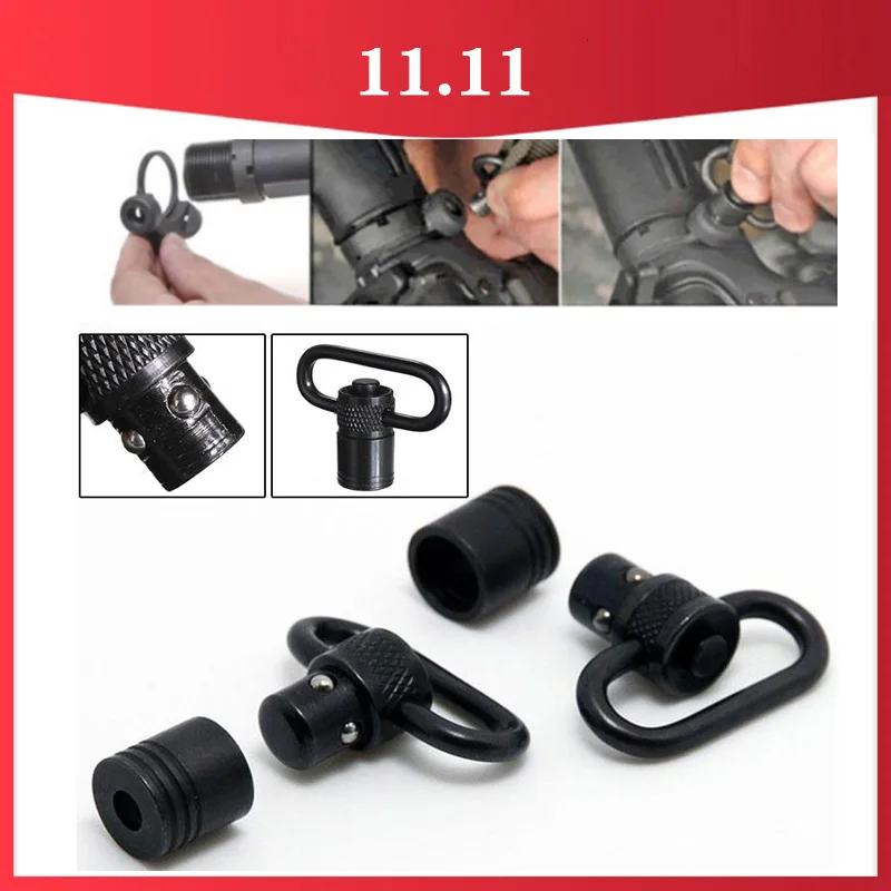 

Magorui 1pc Heavy Duty Push Button Quick Detach Rifle QD Sling Swivel Mount
