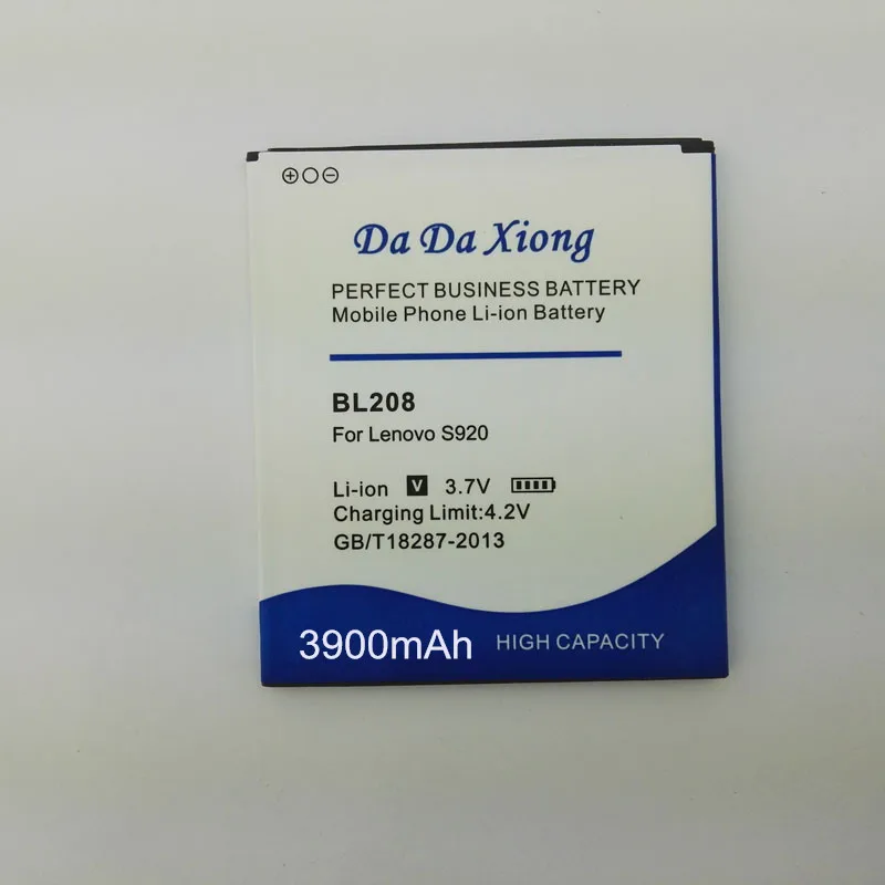 Бесплатная доставка 3900mAh BL208 BL-208 Аккумулятор для Lenovo S920 запасная батарея |