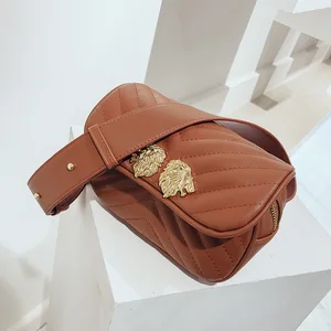 Повседневная Женская поясная сумка, брендовая дизайнерская поясная сумка, поясная сумка в стиле ретро, простая поясная сумка, роскошная универсальная Маленькая кожаная нагрудная сумка