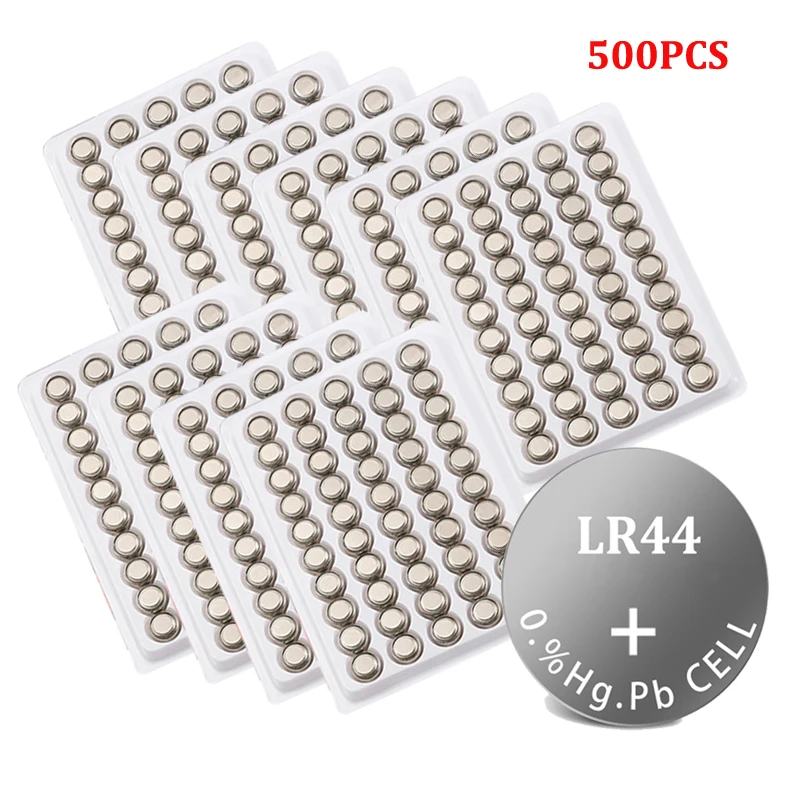 

500PCS AG13 A76 Coin Cell Battery LR44 357 357A S76E G13 Alkaline Button Batteries 1.5V For Watch Electronic Remote