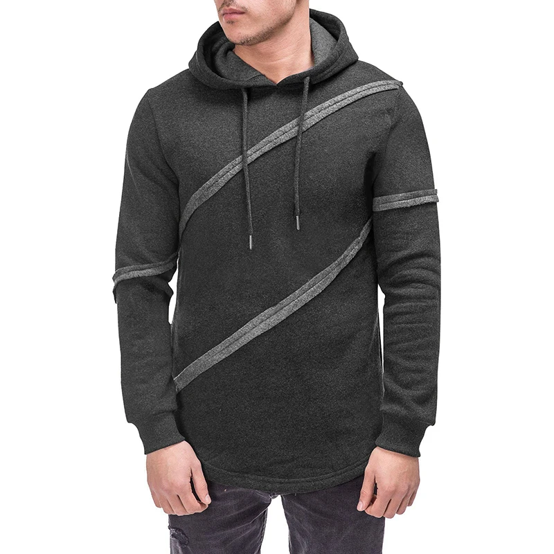 

Newest Winter Men Causal Pullover Hoodies Slim Fit Hooded Sweatshirts Solid Color Hip Hop Jackets Outfits Outwear Men Clothes