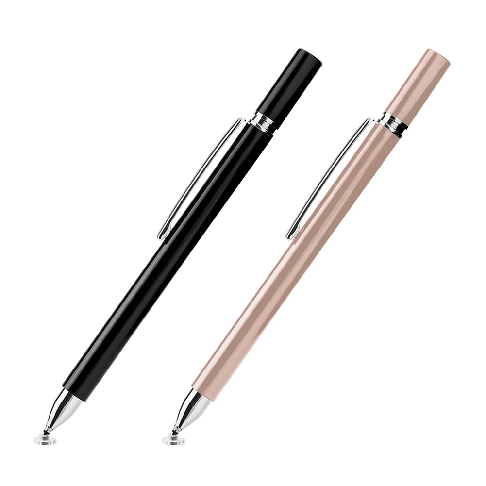 

Capacitive Stylus Pen Tablet Touch Screen Pen Touch Screens w/ Disc Tip Clip Magnetic Protective Cap for iPad