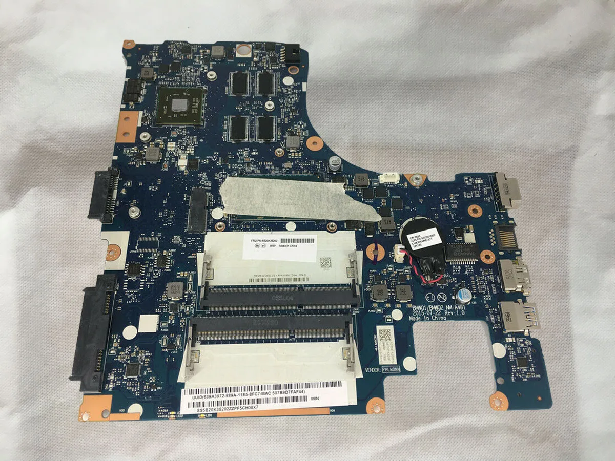 

Материнская плата для ноутбука Lenovo IdeaPad 300-15ISK BMWQ1 BMWQ2 NM-A481 15,6 дюймов I3-6100U процессор