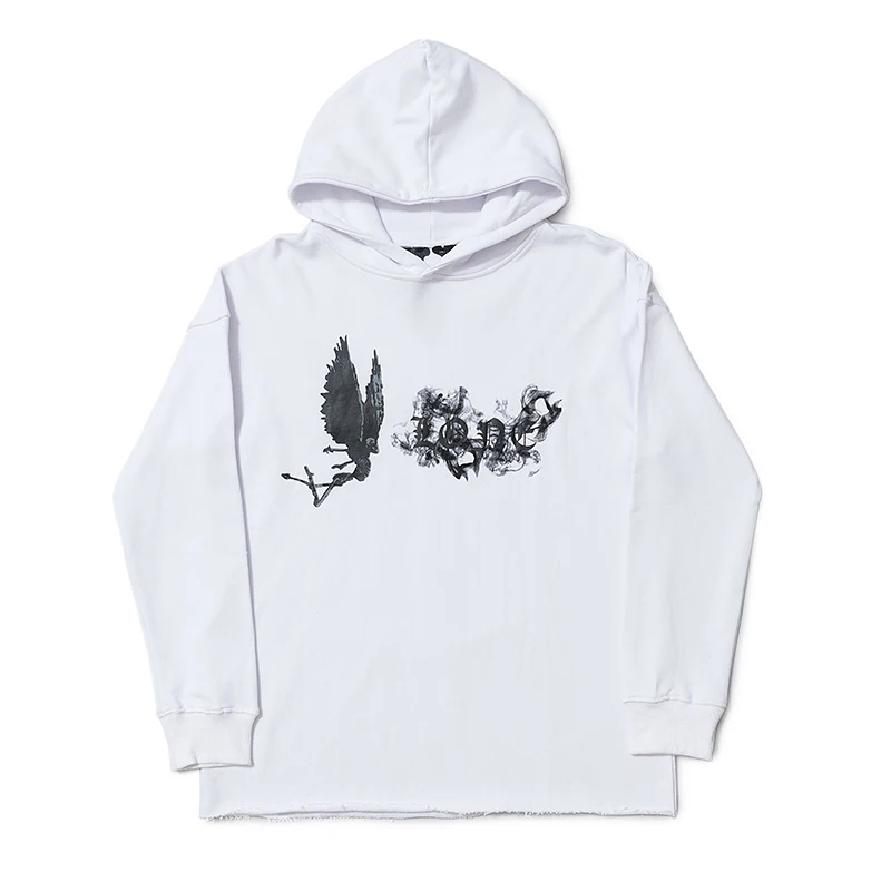 

19ss Smoke VLONE Demon Angel Washington POP UP Guerrilla Shop Limited Terry Hoodie Trend