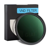 giai high quality nd8 nd128 camera lens variable neutral density nd filter 40 5mm 43mm 46mm 49mm 52mm 58mm 62mm 67mm 72mm 82mm