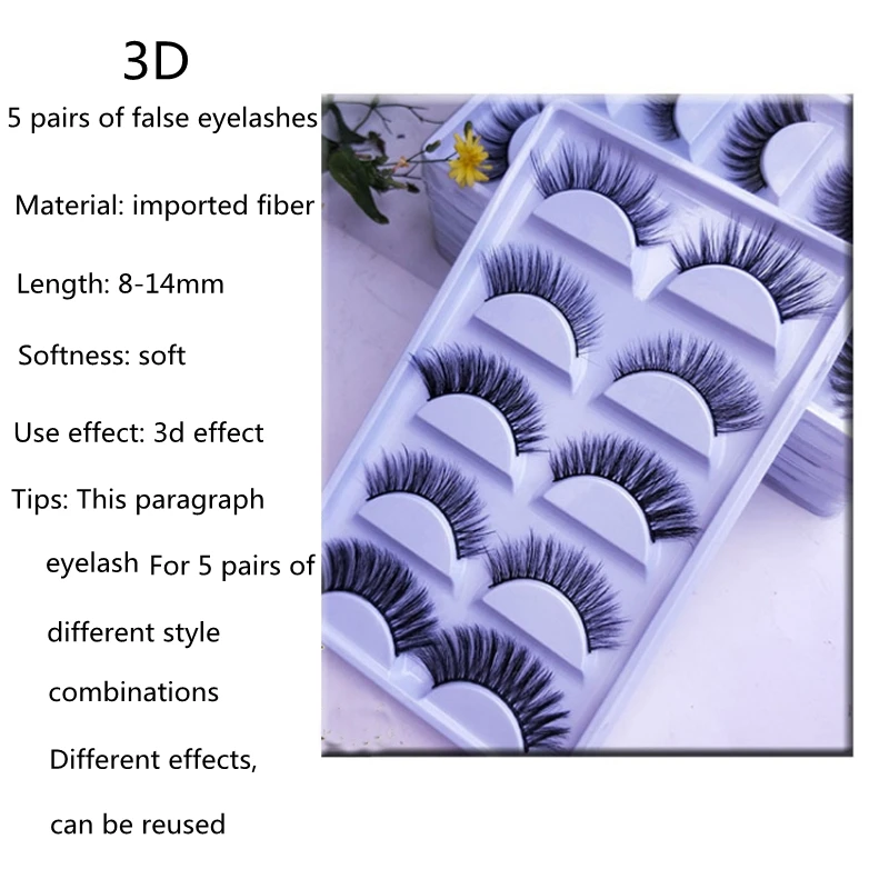Новинка 5 шт. ресницы норковые волосы накладные натуральные/толстые длинные для