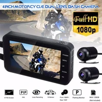 motorcycle dvr wifi motor camera full hd 1080p dash cam motorcycle waterproof dual lens front rear view motorbike video recorder