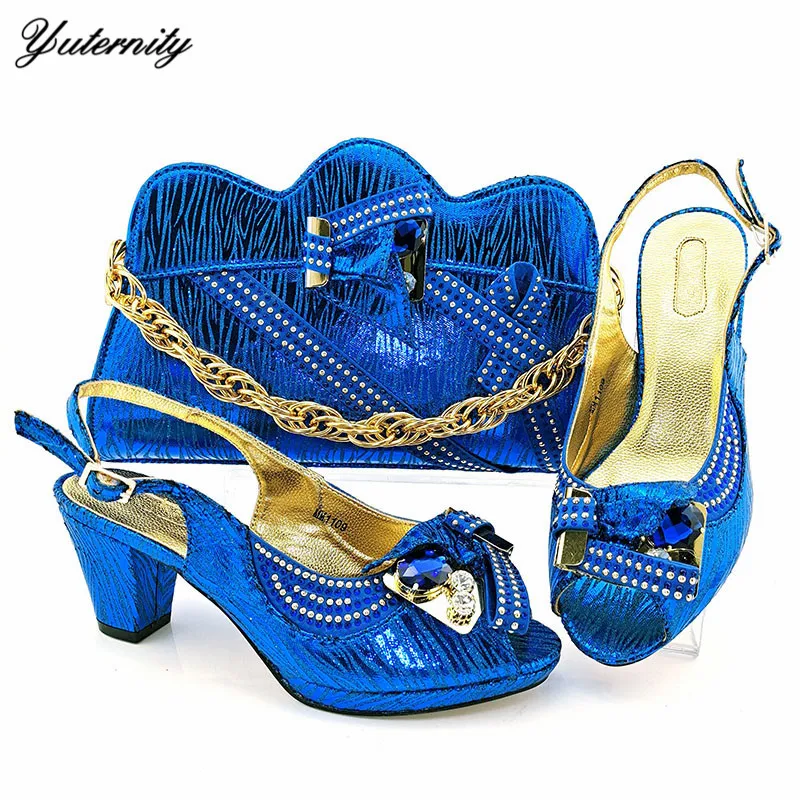 Африканский Стиль из искусственной кожи со стразами Комплект обуви и сумки