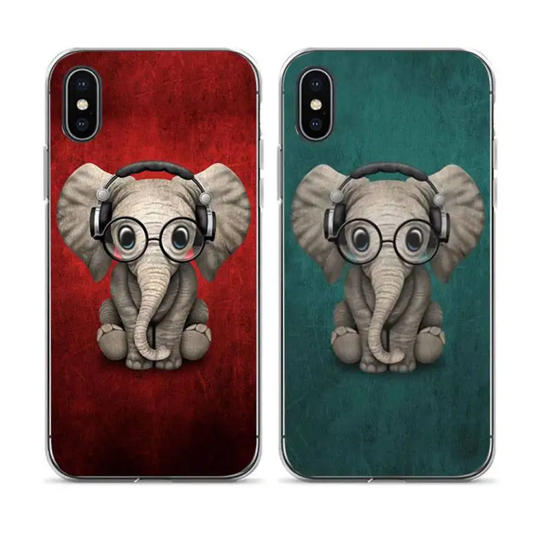 

For iphone 11 pro 6 7 8 coque Cute Snow leopard Elephant Giraffe soft phone cases for iphone xr x xs max 6s plus 5 5s se cartoon
