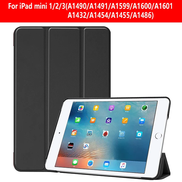 IPADMINI123 KST BK Чехол для iPad Mini 1 2 3 из искусственной кожи силиконовый чехол для планшета для iPad Mini 4 5 трехслойный чехол-подставка для сна - Цвет: IPADMINI123 KST BK