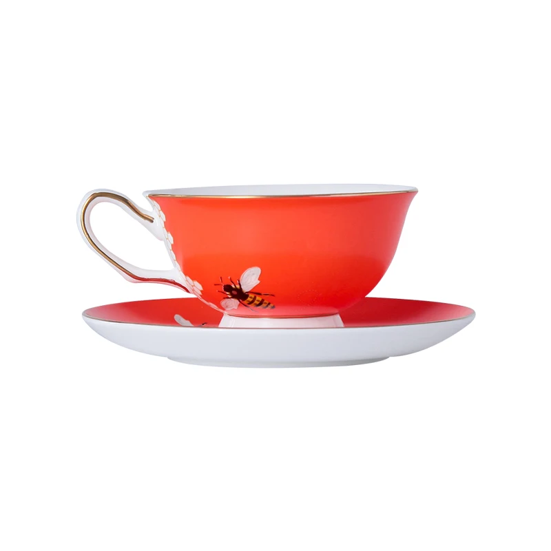 

Luxury Reuseable Cup Saucer Nordic Creativity Modern Eco Friendly Bone China Coffee Cup Manual Tazzine Caffe Home Decor EK50BD