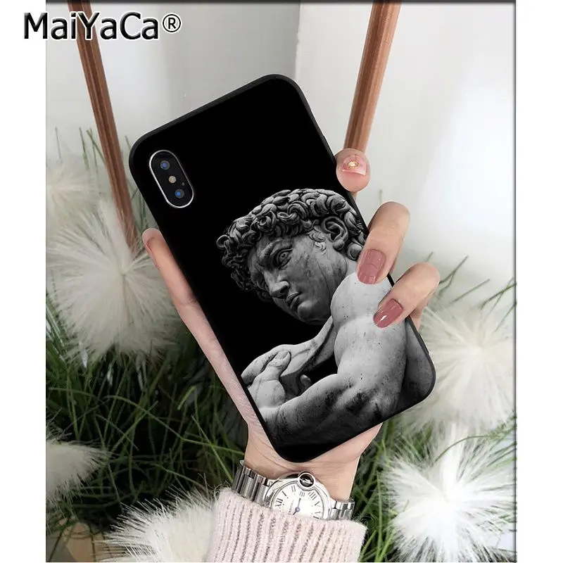 Мягкий чехол из ТПУ MaiYaCa Michelangelo Sculpture David Creation of Adam для iPhone X XS MAX 6 6s 7 7plus 8 8Plus 5 5S SE XR |