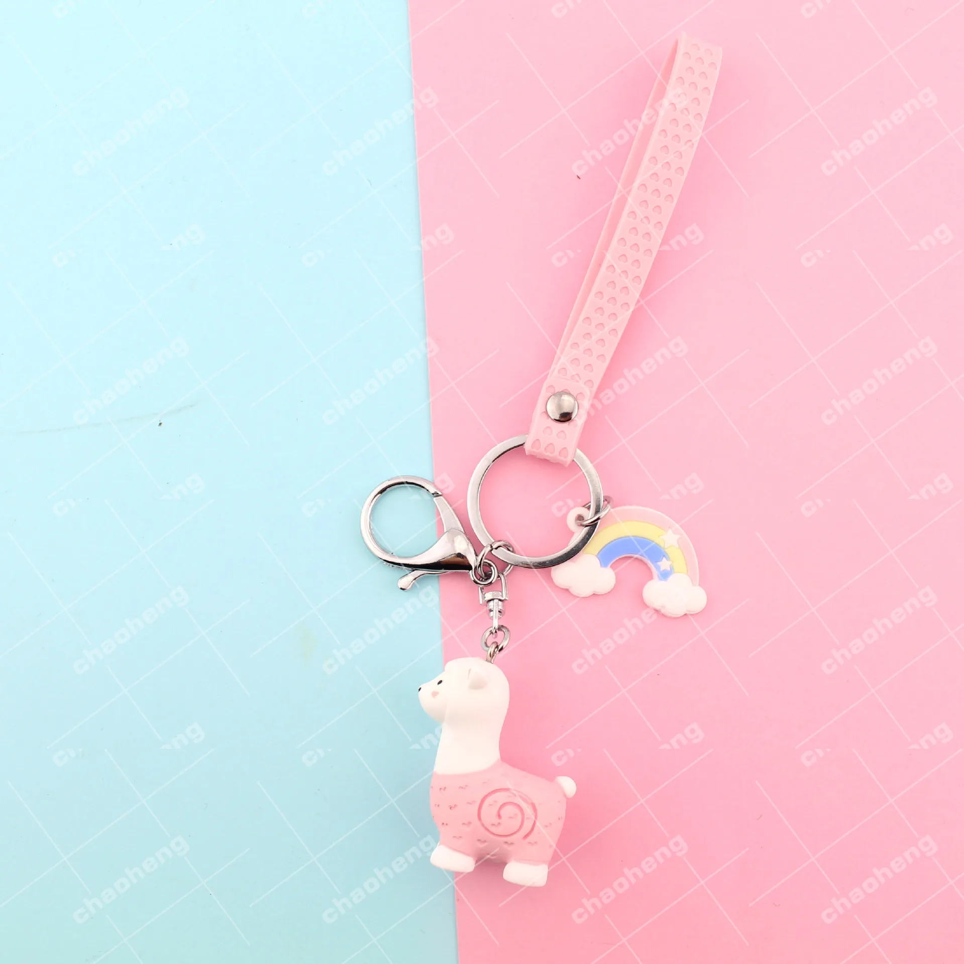 2020 Творческий Радуга альпака брелки для ключей личности в виде героев