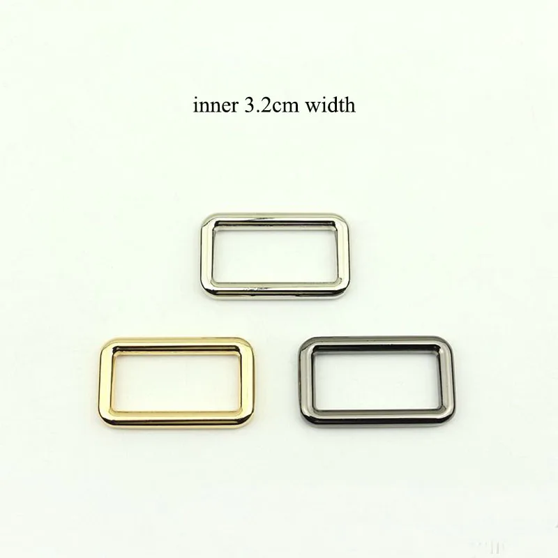 20pcs 32mm Metal Square O D Ring Buckles Bag Adjustable Rectangle Buckle DIY Backpack Straps Shoes Garment Leather Accessories