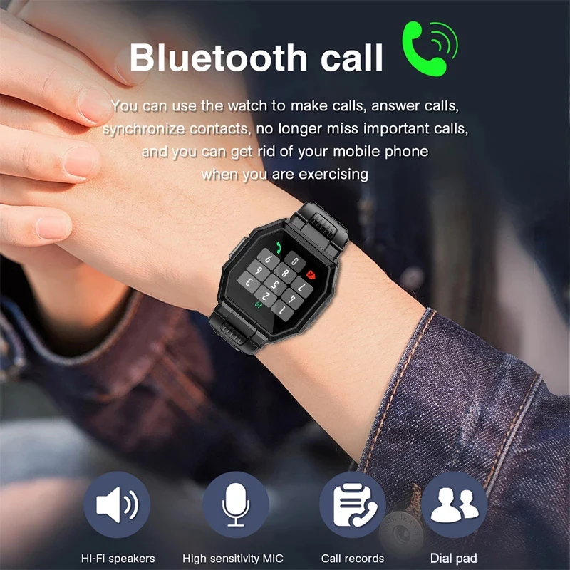 2021 luxury smart watch men sport fitness bluetooth call multifunction music control alarm clock reminder smartwatch for phone free global shipping