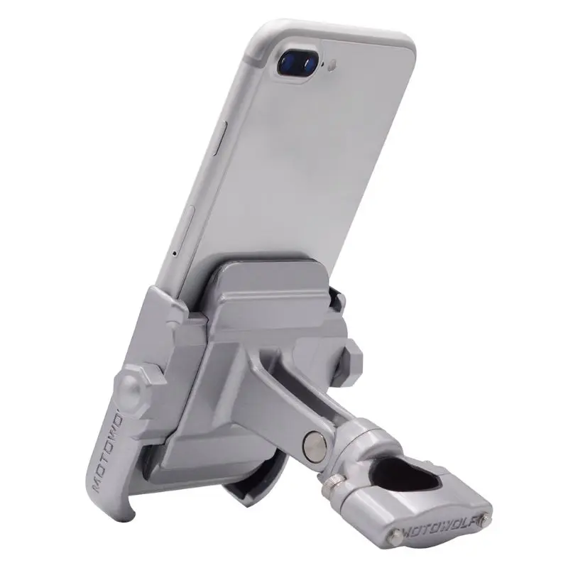 

360 Degree Universal Bike Aluminum Alloy Motorcycle Motorbike Handlebar Phone Holder Stand Mount For iPhone Xiaomi Samsung 4-6.4
