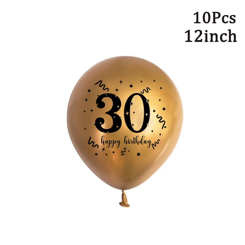 

15pcs 30th 40th 50th 60th Years Old Happy Birthday Confetti Balloons Adult Anniversary Birthday Party Ballon Decoration Supplies