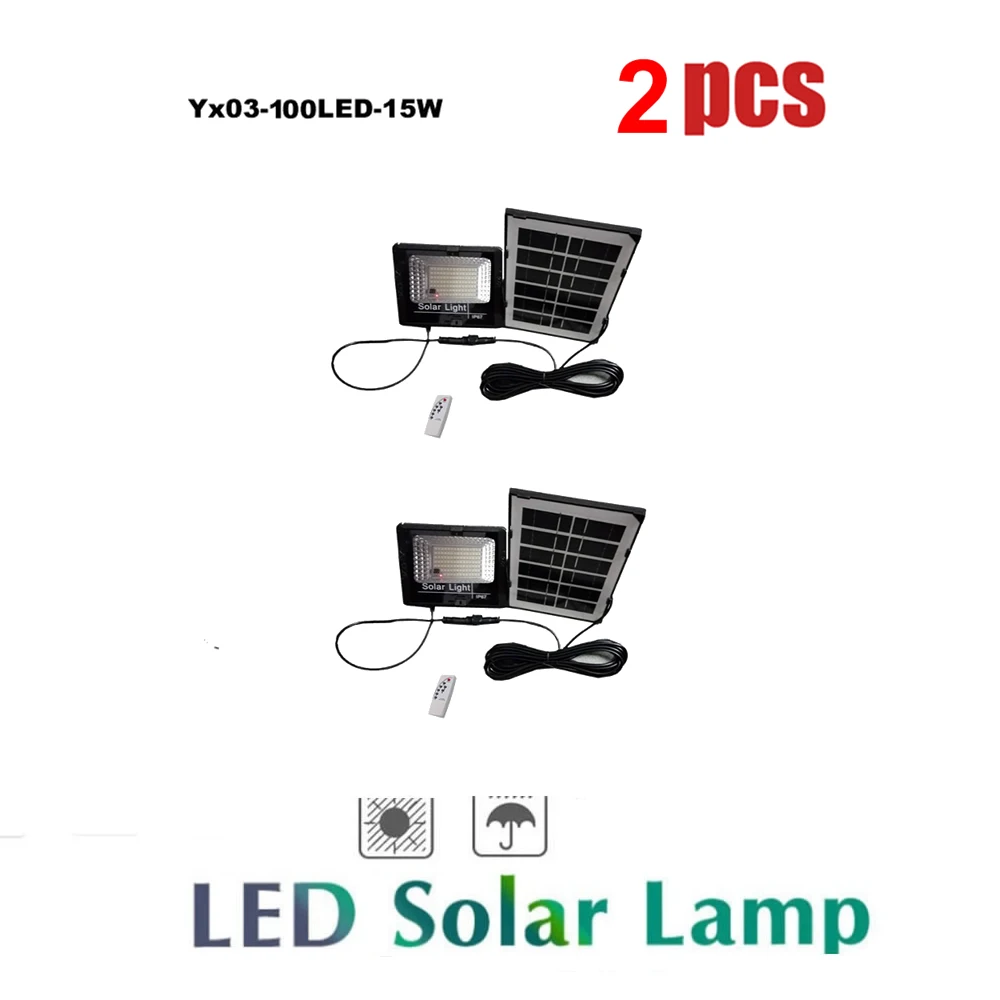 

2pcs solar light lamp floodlight LED Steps-sensitive Wall Security Outdoor Garden Fence pathway Stairs indoor remote timer spli