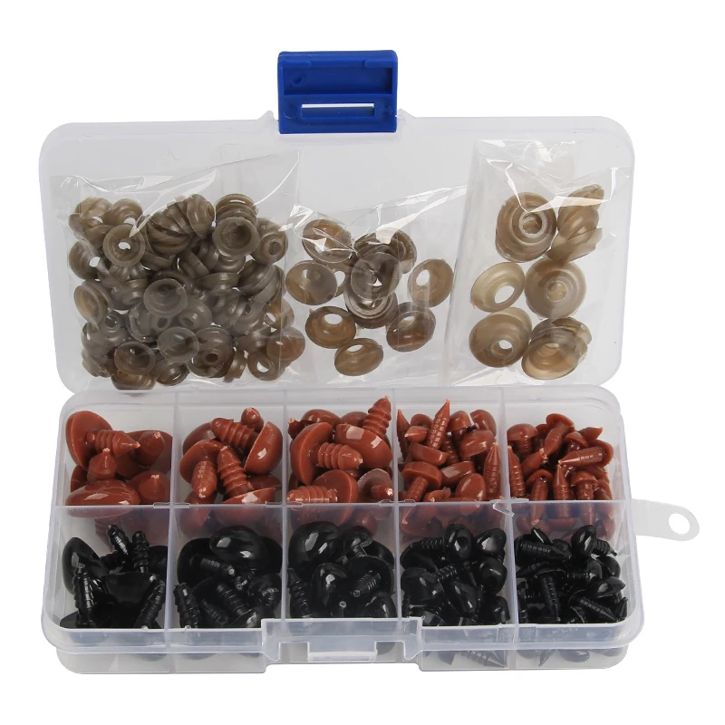 130 шт./кор. мини черные и коричневые пластиковые безопасные носики треугольник