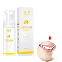 60ml herbal teeth whitening lemon mousse flavor foam toothpaste fresh tooth wash tooth powder remove bad breath whitening teeth