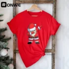 Женская футболка с принтом Деда Мороза