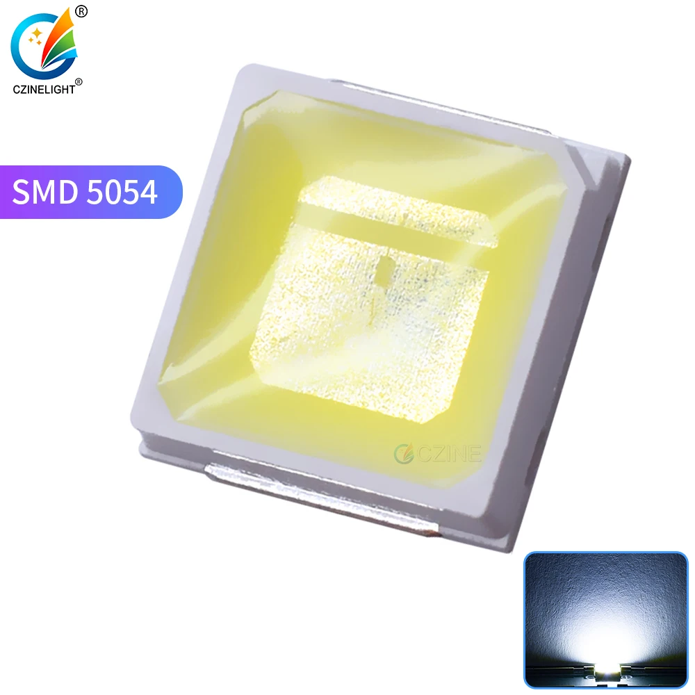 1000pcs/tray Czinelight High Bright Lamp Bead 5054 Smd Led White Emitting Diode